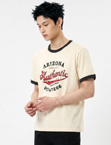 Essential Standard Short-Sleeve Ringer T-Shirt Arizona Cream