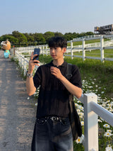 ディープオーロラカーブデニムパンツ – S, M, L (3 Colors)