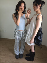 Frill Stripe Pants (2color)