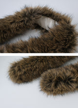 Nordic Fur Hood Knit Zip-up (2color)