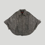 HAIRY BELTED CAPE COAT