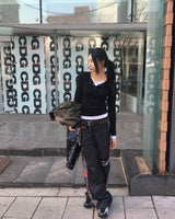 レイヤードボタンTシャツ