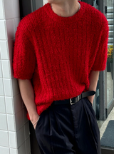 [Unisex] Summer boucle half knit(4color)