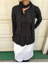 Berre Frill Cardigan + Muffler Set (2color)