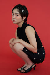 [2SET] metal oval hair pin - silver