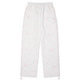 TROLLS VINTAGE GRAPHIC NAPPING WIDE JOGGER PANTS - WHITE