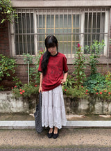 [unisex] Moab Horse Printing Ringer Short Sleeve Tee