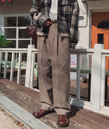 ハリスピンタックコーデュロイパンツ