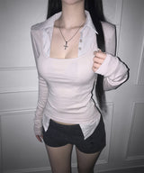 rumi collared tee (3colors)