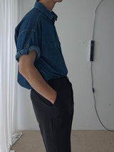 ASCLO Summer Denim Roll Up Shirt (2color)