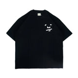 PEANUT STAIN - ピーナッツ フェイス ブラック オーバーサイズド Tシャツ