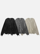 Nut mohair damage cardigan 3C