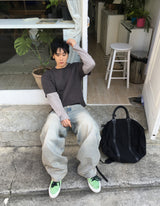 No.1495 レイヤースリーブクロップTシャツ (3color)