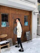 [MADE/3 Ounce Quilted Lining] Keden Wool Buckle Half Coat