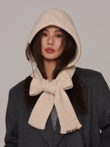 Hand-Stitched Decor Knit Balaclava Beanie