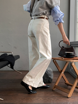 Lucain 307 Cotton Spandex Wide Pants / 5 colors