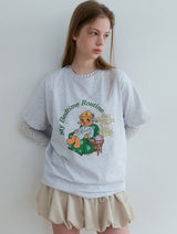 スリーピングモアベアTシャツ 2color
