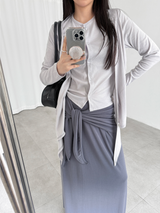 tied button cardigan (3color)