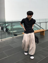 Mier Linen Cut-out Wide Pants 4C