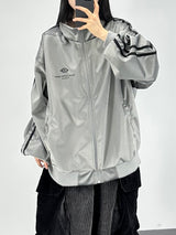 velvet track jersey zip-up