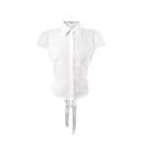 Lacy Bow Shirt [White]