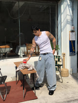 No.1311 snap henryneck sleeveless (3color)