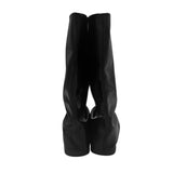 Fold leather boots