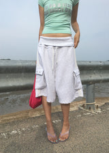 TRACK EYELET BERMUDA PANTS (3color)