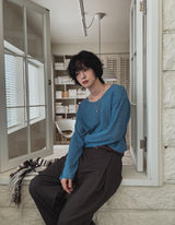 Loader Pintuck Stripe Wide Slacks