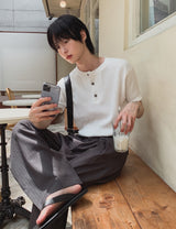 ビキュークロームヘンリーネックショートスリーブTシャツ