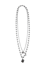 Antique dice layered RS necklace