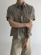 crop buckle shirt(2colors)