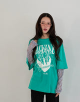 エンジェルレースレイヤードTシャツ