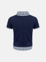 Two-in-One Check Layered Top