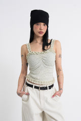 Floral Shirred Sleeveless