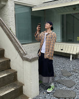 No.0830 B thin check SHIRT (3color)