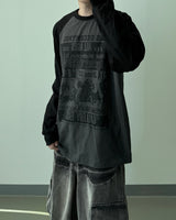 Poster Color Block Raglan Long Sleeve