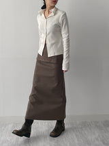 Rib Mock Neck Cardigan T-Shirt