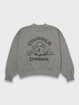 GHOST SWEATSHIRT PIGMENT DYED - GREY