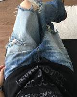 ワープ デストロイド デニム パンツ