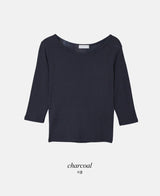 Basic Cotton Three Quarter Sleeve T-shirt (5color)