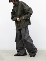 RELABEL (Dream Tailor) Adjustable Length Multi-Style Washed Distressed M65 Jacket