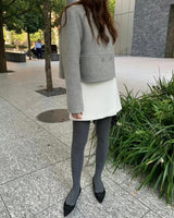 Little Paris Double-breasted Short Wool Coat