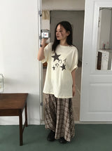 [unisex] Yuuji Star Printing Dot Short Sleeve Tee