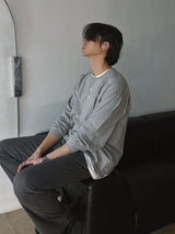 ASCLO レイヤードヘンリーネックTシャツ (3color)