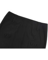 リボンタイスリットスカート _ BLACK