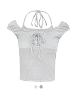 Teeny Strap Lace-Up Top