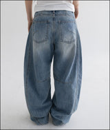 Banel datt curved denim pants