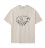 Face Heart Boxy Fit Short Sleeve T-shirt