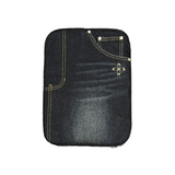 surgery denim jeans clover logo clutch bag 'blue denim'